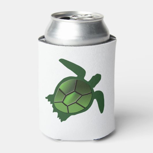 Groene schildpad blikjeskoeler (Blikje Voorkant)