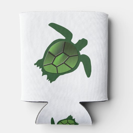 Groene schildpad blikjeskoeler (Achterkant)