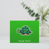 Groene schildpad briefkaart (Staand voorkant)