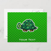 Groene schildpad briefkaart (Voorkant / Achterkant)