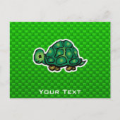 Groene schildpad briefkaart (Voorkant)