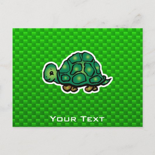 Groene schildpad briefkaart (Voorkant)
