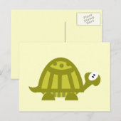 Groene Schildpad Briefkaart (Voorkant / Achterkant)