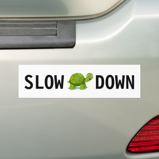 Groene schildpad bumpersticker (Op auto)