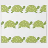 Groene schildpad cadeaupapier (Vlak)