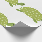 Groene schildpad cadeaupapier (Hoek)