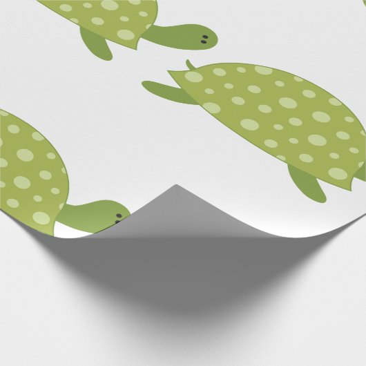 Groene schildpad cadeaupapier (Hoek)