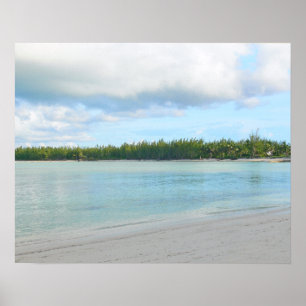 GROENE SCHILDPAD CAY /ABACO-EILANDEN" ZEEGEZICHT POSTER