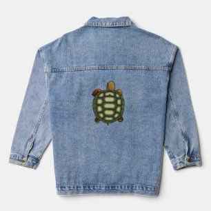 Groene schildpad denim jacket