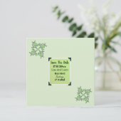 Groene schildpad dot art bewaar de datum, save the date (Staand voorkant)