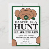 Groene schildpad Eieren, paaseieren Aankondiging (Voorkant)