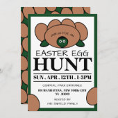 Groene schildpad Eieren, paaseieren Aankondiging (Voorkant / Achterkant)