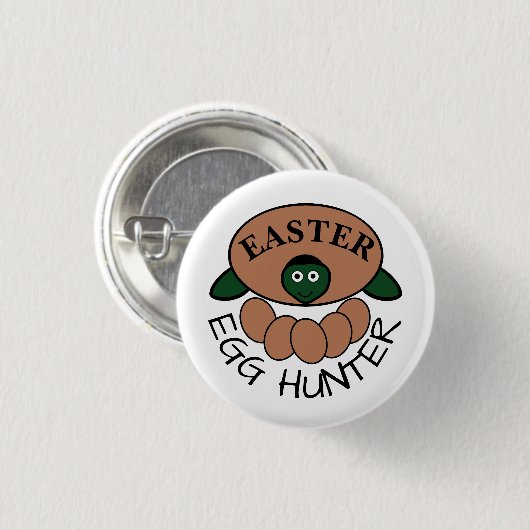 Groene schildpad eieren, paaseieren jager ronde button 3,2 cm (Voorkant /achterkant)
