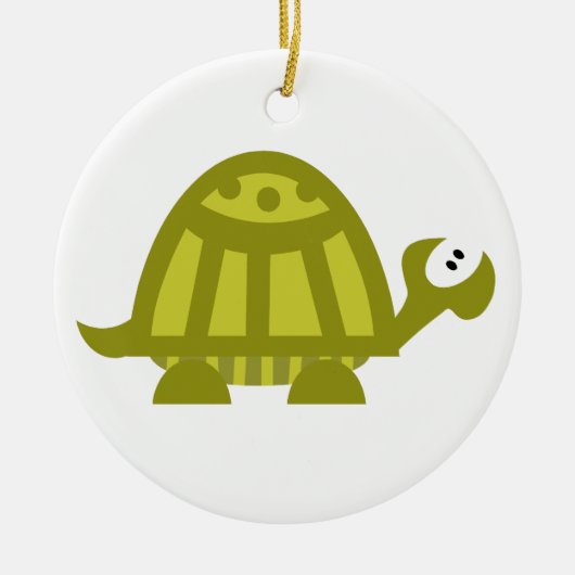 Groene Schildpad Keramisch Ornament (Voorkant)