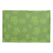 Groene schildpad kussensloop (Achterkant)