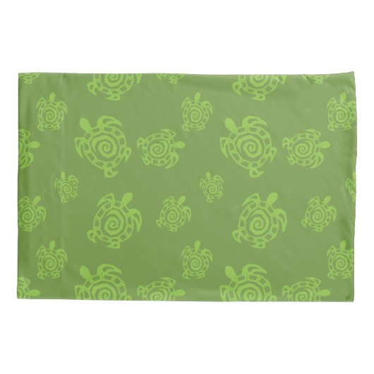 Groene schildpad kussensloop (Achterkant)