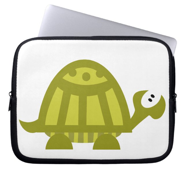 Groene Schildpad Laptop Sleeve (Voorkant)