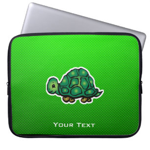 Groene schildpad laptop sleeve