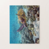 Groene schildpad legpuzzel (Verticaal)