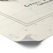 Groene schildpad over de Noordpool Poster (Hoek)