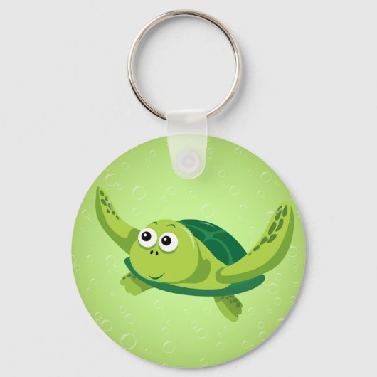 Groene schildpad Sleutelhanger (Voorkant)