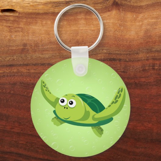 Groene schildpad Sleutelhanger (Voorkant)