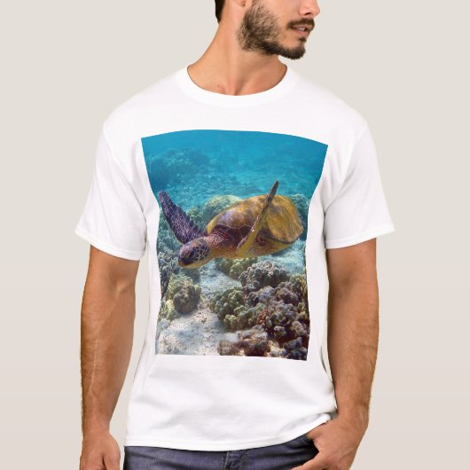 Groene schildpad t-shirt (Voorkant)