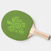 Groene schildpad tafeltennisbatje (Zijkant)