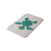 Groene schildpad Tangram Badmat (Gekanteld)