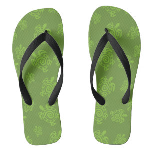 Groene schildpad teenslippers