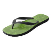 Groene schildpad teenslippers (Schuin)