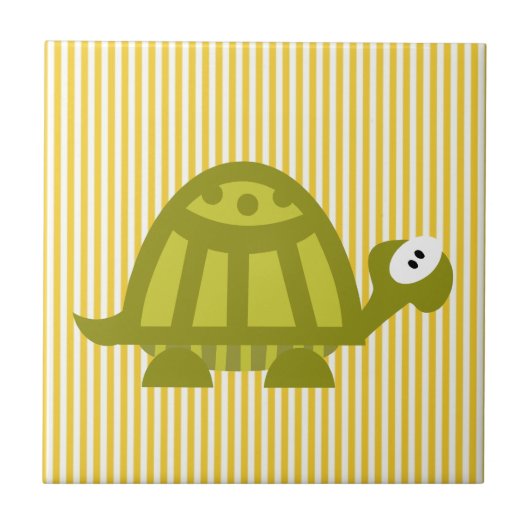 Groene Schildpad Tegeltje (Voorkant)