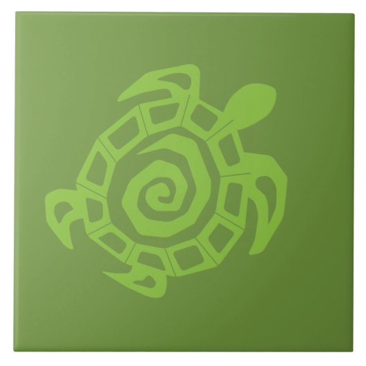 Groene schildpad tegeltje (Voorkant)
