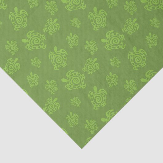 Groene schildpad tissuepapier (Detail)
