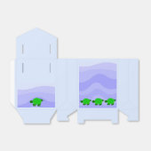 Groene schildpadden bedankdoosjes (Uitgevouwen)