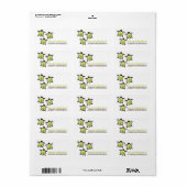 Groene schildpadden Boekplaten Labels (Full Sheet)