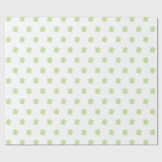 Groene schildpadden cadeaupapier (Vlak)