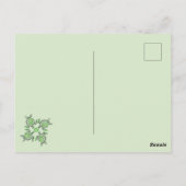 Groene schildpadden dot art opslaan de datum, briefkaart (Achterkant)