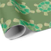 Groene schildpadden — Verpakkingspapier Cadeaupapier (Rol Hoek)