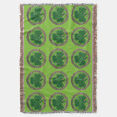 Groene schimsteen op Keltische knobbels Deken (Voorkant Verticaal)