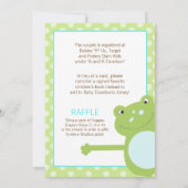 Groene schoeisel met gladde kikker Uitnodiging met (Achterkant)