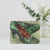 groene schoenen briefkaart (Staand voorkant)