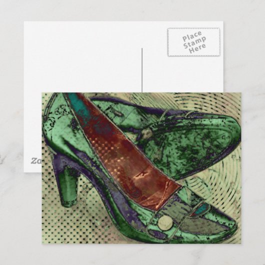 groene schoenen briefkaart (Voorkant / Achterkant)