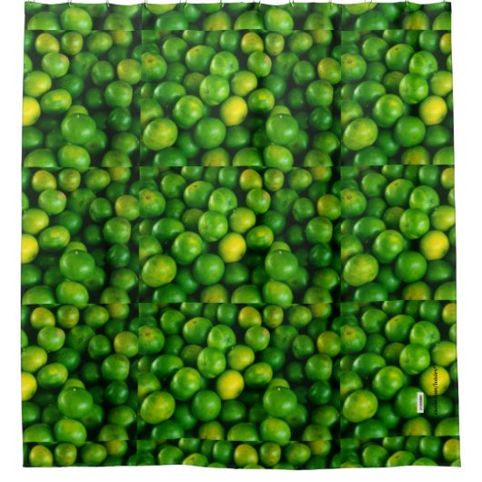 Groene-schoengordijn Douchegordijn (Voorkant)