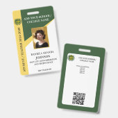 Groene School Hoger Onderwijs Student Leraar Badge (Voor- en achterkant)