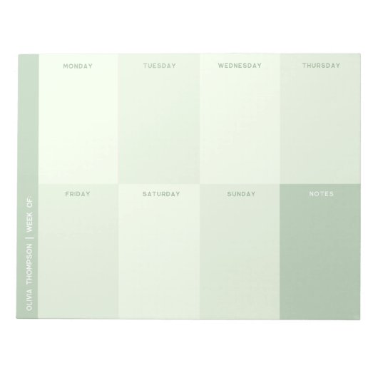 Groene School Weekplanner Notitieblok (Voorkant)