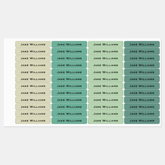 Groene schoolkledinglabels voor kinderen labels (Vel)