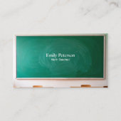 Groene schoolschoolleraar met QR-code Visitekaartje (Voorkant)