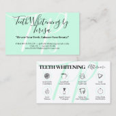 Groene Schoonheid Tanden bleken Nazorg Tips Visitekaartje (Voorkant / Achterkant)