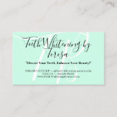 Groene Schoonheid Tanden bleken Nazorg Tips Visitekaartje (Voorkant)